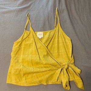 SOLD - Yellow Plaid Tank Top - M